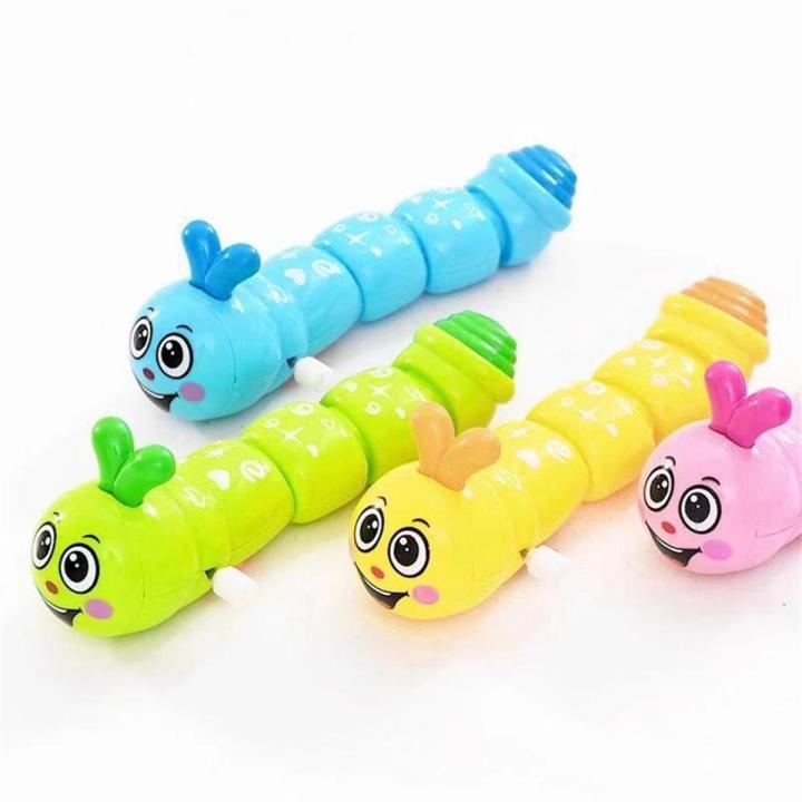 【Happier】 IPIE2 Random Color Gag Toys For Kids Children Crawling Toy Baby Gift Caterpillar Toys Wind Up Toys Caterpillar Clockwork Animals Wind Up