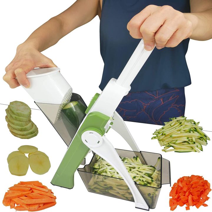 Spring Slicer Vegetable Cutter Multifunctional high quality Vegetable Fruits Cutter -Vegetable Cutter and Slicer -Vegetable Slicer Cutter 5 in 1 Vegetable Peeler Cucumber Carrot Potato Slicer Peeler Grater