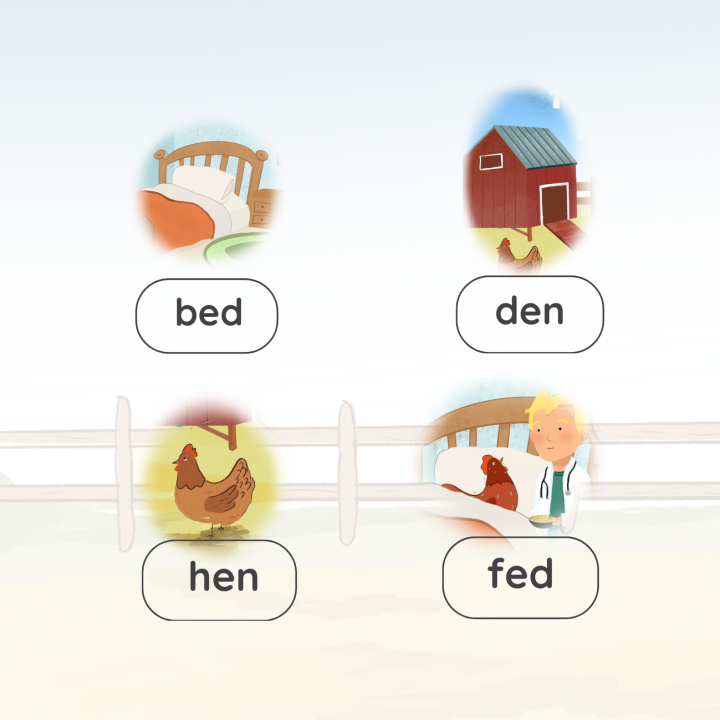 Storybook:%20Ten%20and%20the%20Hen%20(short%20vowel%20'e')%20-%20Budget-Friendly%20Misprint%20Stock%20-%20Image%204