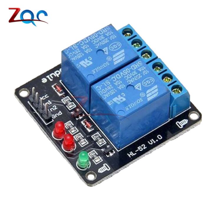DC 5V 2 Channel Relay Module Red Green Indicator Light LED for Arduino ARM PIC AVR DSP