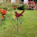 Garden Stake Outdoor Iron Flower Outside Wind Chime Decorative. 