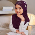 Muslim Baby Girls Hijab Scarf - Soft, Free Size, Ages 1-3 Years. 