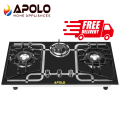 APOLO Automatic Hob -  Model 550 - 3 Burner - 100% Pure Stainless Steel Top  - Rust Proof - 14 Days Return Warranty. 