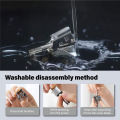 Nose Trimmer for Men Stainless Steel Manual Trimmer for Nose Vibrissa Razor Shaver Washable Portable Nose Ear Hair Trimmer. 
