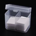 2 Grid Plastic Storage Box With Lid Unloading Cotton Manicure Tool Cosmetic Wash Towel Nail Polish Remover Tools Organizer Box. 