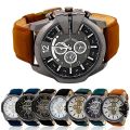 Men Big Dial Stainless Steel Analog Sports Wrist Watch. 