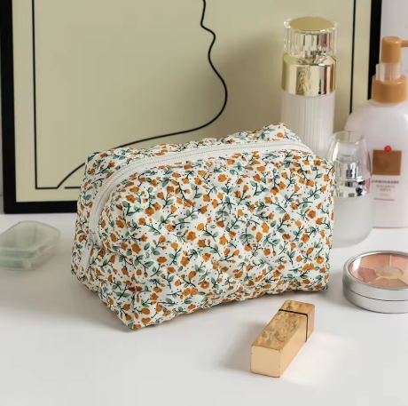 Floral%20Makeup%20Bag%20For%20Girls%20Nylon%20Travel%20Cosmetic%20Pouch%20Toiletry%20Handbag%20Large%20Zipper%20Organizer%20-%20Image%205