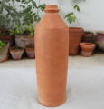 Handmade Natural Clay Water Bottle 1L Self Cooling Matka Eco-Friendly Water Vessel. 