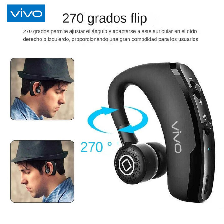 100% Quality+COD VIVO V9 earphones Handsfree Business Bluetooth Headphone With Mic Wireless Bluetooth Headset For Drive Noise Reduction