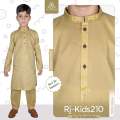 Golden Beige Boy's Kurta Pajama RJ-KIDS210. 