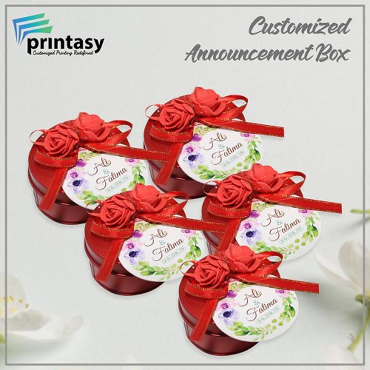 Custom Tin Box, Small Gift Boxes For Wedding For Engagement For New Baby Born bid box pack of 10