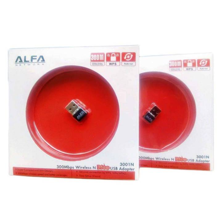 OFFICIAL Alfa Wi-Fi USB Adapter 300Mpbs with Cd