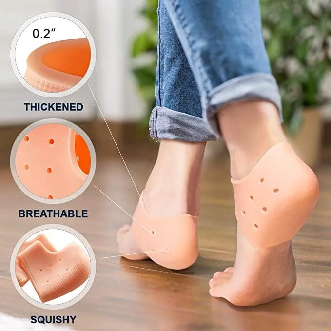 Silicon Heel Pads, Anti Crack Heel Protector, Heel Protectors Set