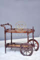 Maharaj Hand Carved Tea Trolley-Premium Sheesham Wooden Storage Trolley With Wheels Spices Rack, Coffee, Serving, Table,Tea Cart Trolley bar Cart for Home Kitchen Hotel Standard Size Natural Teak Modern Style-Customize. 