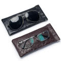 Cowhide Glasses Bag High-quality Portable Design Retro Sunglasses Case Ultra-Thin Leather Eyewear Holder for Travel use. 