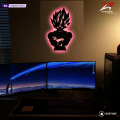 ZF Anime vegeta – goku Cartoon 3D Wall Art Design LED Wooden 7mm Zrk Imported Sheet Backlight Lamp, Game Lovers Kids Room Decorative for Living Room, Bedroom, Multicolour. 