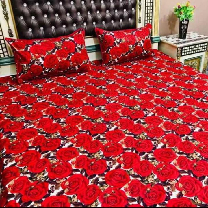 3D King Size Leather Cotton Bedsheet