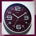Wall Clock silent for bedroom high quality movement round simple elegant for kids and office room 10.5 Inch Non Ticking Quartz Plastic Frame Glass Face. 