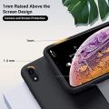 IPHONE XR [WITHOUT HOLE] Black Soft Silicon Back Cover Case. 