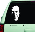 Khan Sticker for Car Back size 7x12 inch white. 