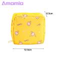 The bag is large enough to hold a few day or night tampons to meet your needs throughout the day; has a zipper closure for easy access and is lightweight for easy portability.. 