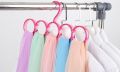 Single Line Acrylic Hanger Plastic Ring Hanger for Scarf, Shawl, Tie, Belt, Closet Accessory Wardrobe Organizer. 