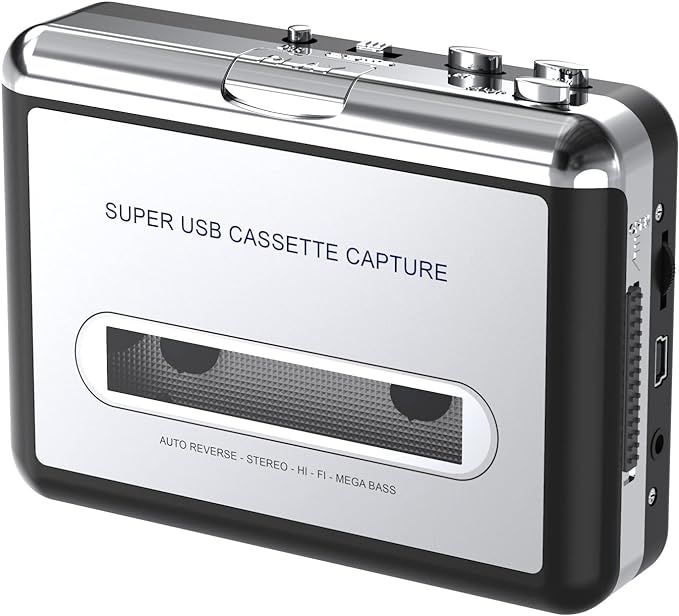 DIGITNOW! Portable Cassette Player/Cassette to MP3 Converter Capture Cassette Tape to MP3/CD Audio via USB