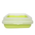 1414 Pet Cat litter tray with scoop 14  x 14  inch Pet Cat Litter Box Large Size Open Type Smooth Plastic Litter Tray Litter Pan Cat Toilet with FREE Litter Scoop Litter Box NON-STICK Coating (FDA, EPA approved) reduces cleaning time VET RECOMMENDED. 