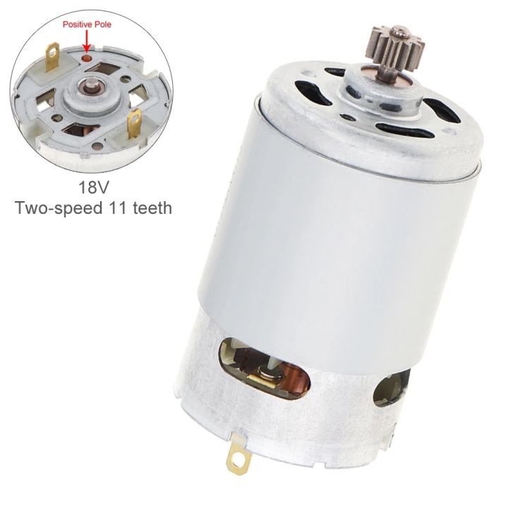 RS550 12 Teeth 18V to 21V DC Motor For Cordless Drill Machine  -  1500 RPM High Speed High Torque Gear Box for Cordless Charge Drill Screwdriver