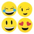 Post-it Printed Notes Emoji designs BC-2030-EMOJI2, 3 x 3 in (76 mm x 76 mm), 4 alternating faces, 30 sheets/pad, 2 pads/Pack. 