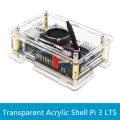 For Orange Pi 3 LTS Case Transparent Acrylic Shell with Cooling Fan. 