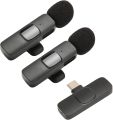 K9 Wireless Lavalier Microphone with USB Type C and iOS Connector Plug and Play Noise Reduction for Vlogging and Live Recording. 