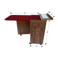 Iron Stand Folding With Storage Cabinet & Wheels Including Brakes - Wooden Iron Stand - Ironing Board Foldable - Adjustable. 