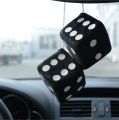 1 Pair Fuzzy Dice Dots Rear View Mirror Hanger Decoration Car Styling Accessories multicolor car design. 