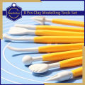 Keep Smiling 8pcs (Yellow) Clay Sculpting Tools Set Pottery Carving Ceramic Modelling, Cake, Chocolate & Clay Carving. 