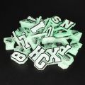 Fluorescence Alphabet Jibbitz Letters Shoe Charms Button Accessories for Women Croc Clog Buckle Decoration. 