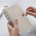 【NEW】 1 Pc Transparent Notebook Cover Soft PVC Binder Cover A5/A6/A7 Standard 6 Holes Snap Button Closure. 