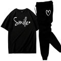 Red Stylish Printed Tracksuit For Girls & Womens - Soft & Comfortable Fabric T Shirt & Trouser Printed Tracksuit. 