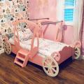 Princess Car Bed - Girls Car Bed - Pink kids Car Bed - Baby Court Size Bed. 