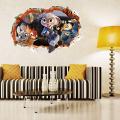 Zootopia character judy Hopps wall sticker for kids room removeable. 