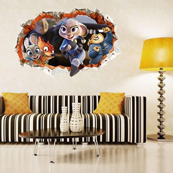 Zootopia character judy Hopps wall sticker for kids room removeable