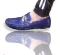 Formal blue loafer shoes for man synthetic leather formal shoes. 