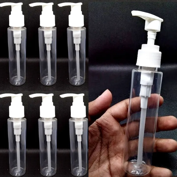 Empty%20Plastic%20Bottle%20100ml%20Transparent%20with%20White%20Pump%20/%20Empty%20Plastic%20Pump%20Bottle%20For%20Hair%20Oil,%20Shampoo,%20Lotion%20Refillable%20Empty%20Oil%20Bottles%20Transparent%20Hand%20Wash%20-%20Image%202
