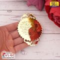 Beautiful Golden Acrylic Car Hanging Tag with Premium Quality For Interior Decoration - Gifts Art. 