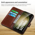 For Samsung Galaxy S23 Ultra Leather Wallet Flip Flap Magnetic Back Cover For Samsung Galaxy S23Ultra All-round Shock Protection Case. 