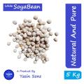 Soya Bean  White Soy Beans  Best for Soya Chunks  5 Kg Pack. 