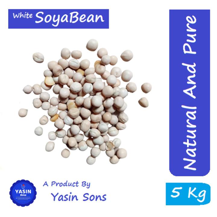 Soya Bean  White Soy Beans  Best for Soya Chunks  5 Kg Pack