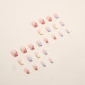 24Pcs Spring Day Fresh Fake Nails with Glue DIY Art Design False Nails Wearable Nails Stylish Pattern Artificial Nails. 