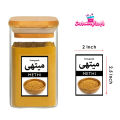 Masala Jar Labels for Kitchen Easily Spice Bottle Stickers English Urdu (Pack of 21). 