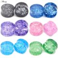 【Hengli jewelry story】Alisouy Crack Ear Piercing Jewelry 2pc Organic Shattered Quartz Glass Saddle Plugs Double Flared Tunnel Gauges. 